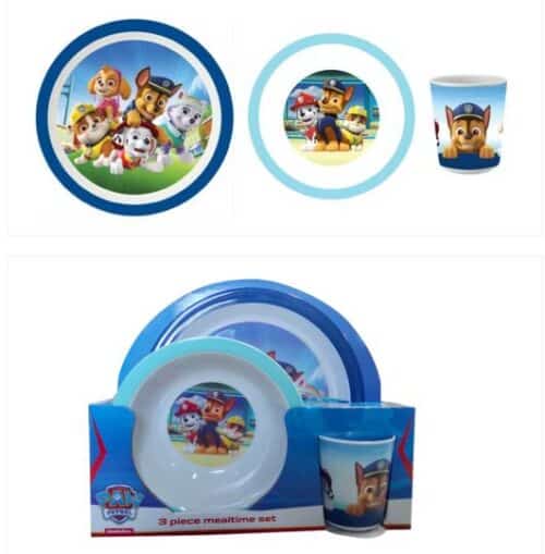 Paw Patrol spisesæt i tre dele - blå