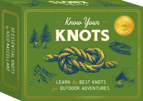 Know Your Knots: Learn the best knots for outdoor adventures - 30 cards and 2 ropes