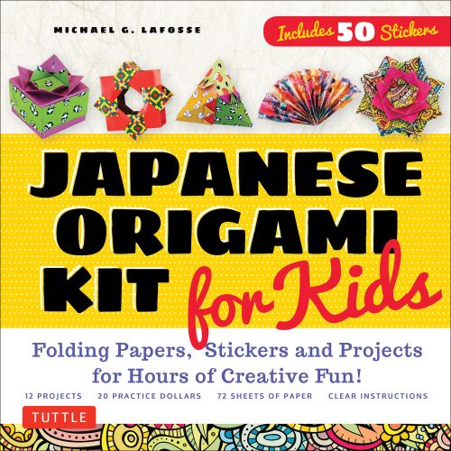 Japanese Origami Kit for Kids: 92 Colorful Folding Papers and 12 Original Origami Projects