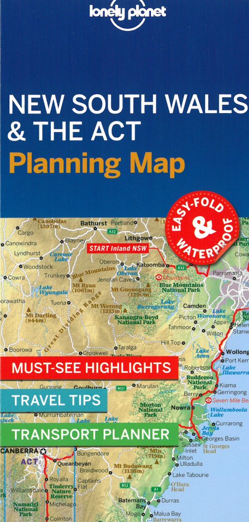 Lonely Planet Planning Map: New South Wales & the Australian Capital Territory