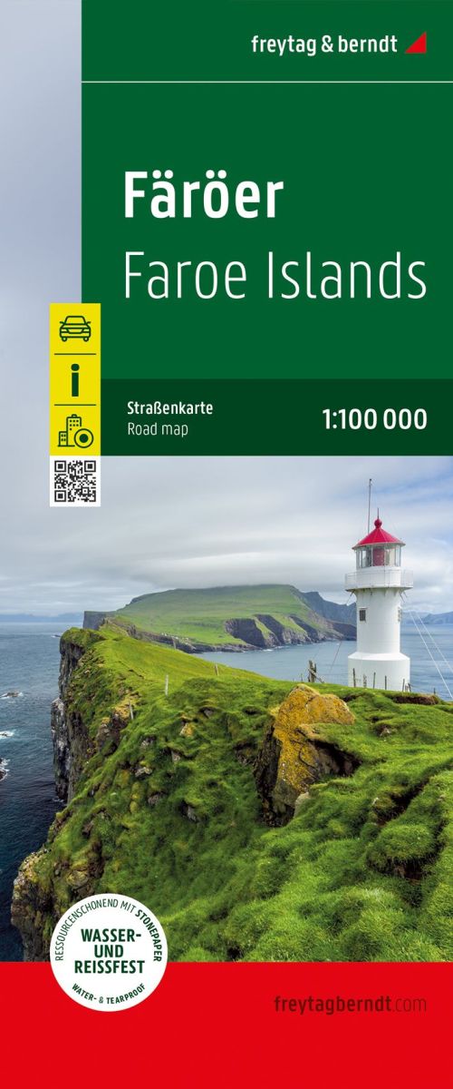 Färöer - Føroyar - Faroe Islands Road Map