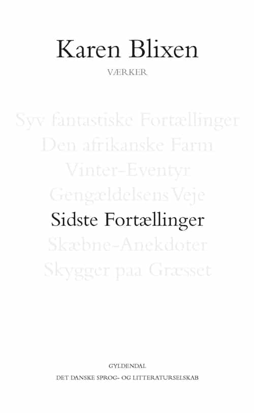 Sidste Fortællinger
