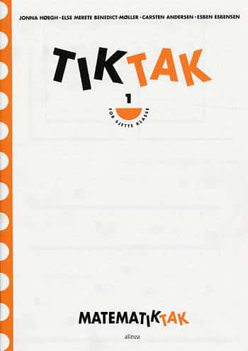 Matematik-Tak 6.kl. Tik-Tak 1