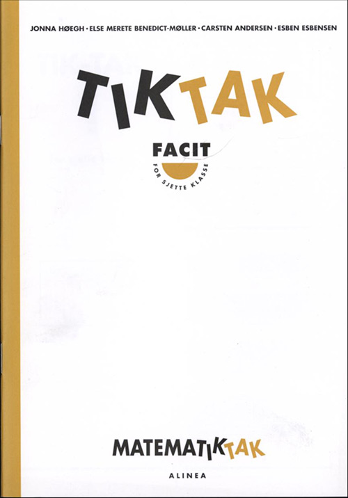 Matematik-Tak 6.kl. Tik-Tak