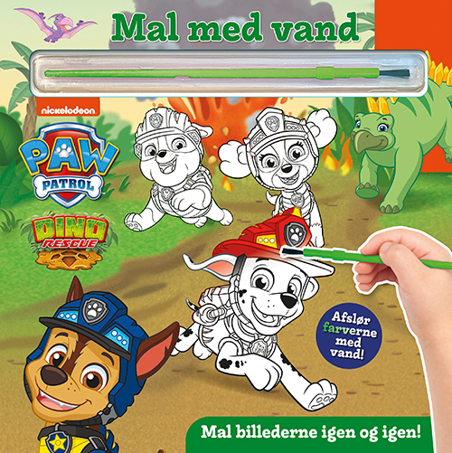 Mal med vand - Paw Patrol dinoer