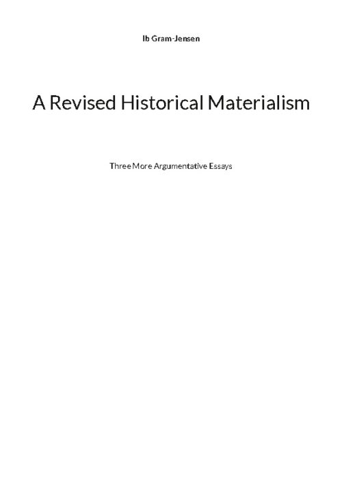 A Revised Historical Materialism