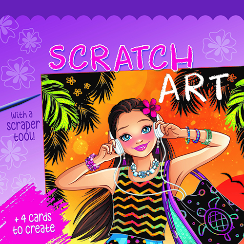 Scratch art - Kridse-Kradse - Sommerpiger - Lilla