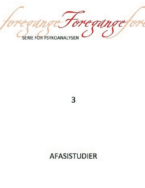 Foregange nr. 3 - Afasistudier