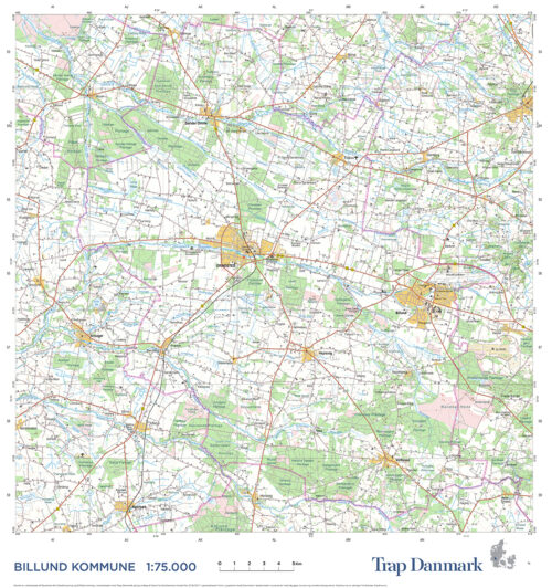 Trap Danmark: Kort over Billund Kommune