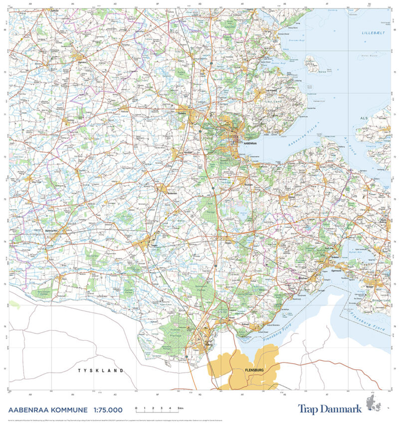 Trap Danmark: Kort over Aabenraa Kommune