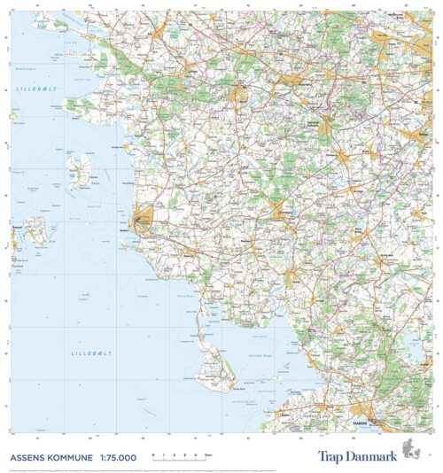 Trap Danmark: Kort over Assens Kommune