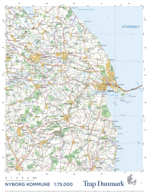 Trap Danmark: Kort over Nyborg Kommune