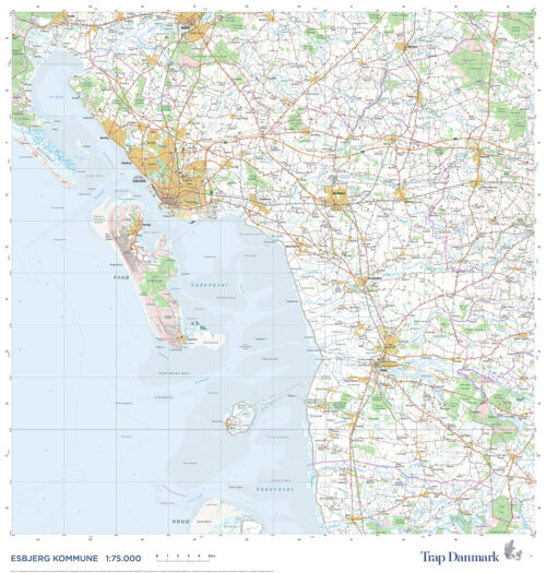 Trap Danmark: Falset kort over Esbjerg Kommune