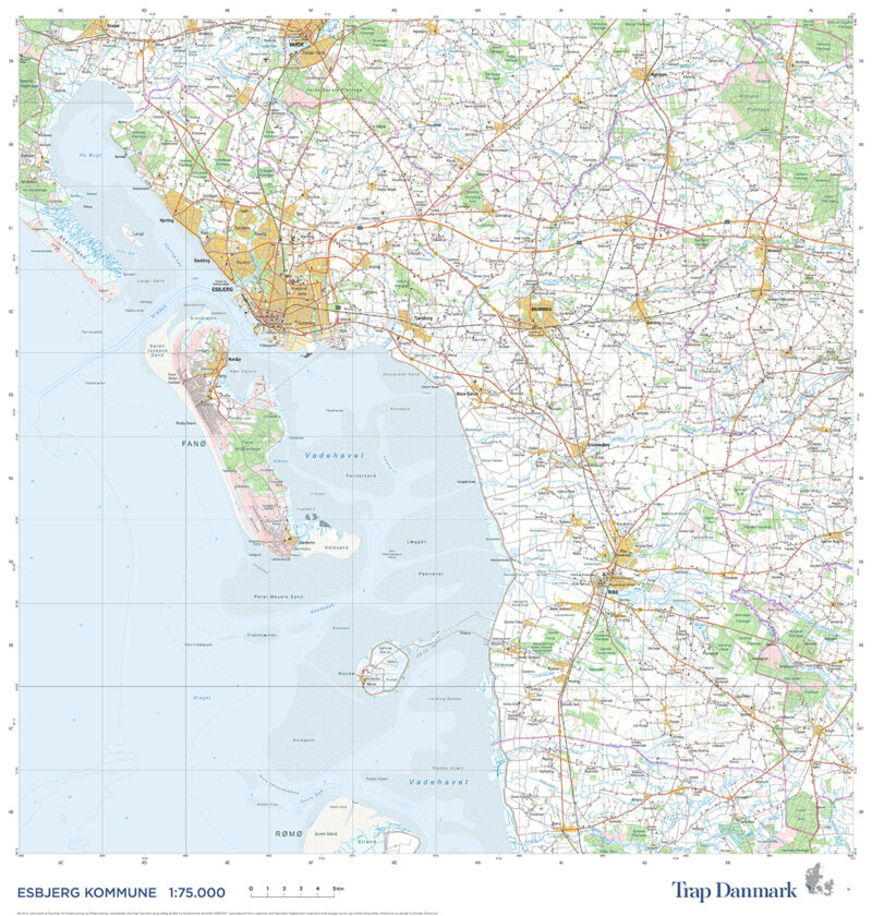 Trap Danmark: Falset kort over Esbjerg Kommune