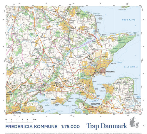 Trap Danmark: Falset kort over Fredericia Kommune