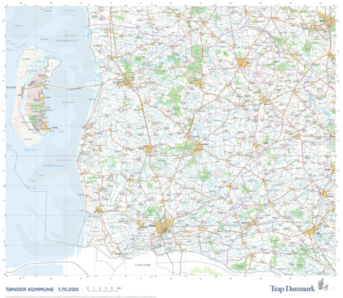 Trap Danmark: Falset kort over Tønder Kommune