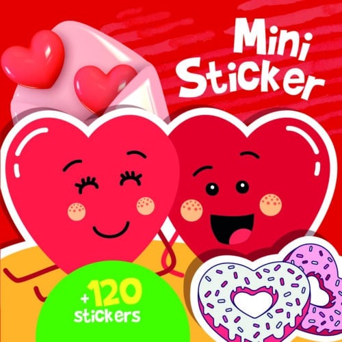 Snip Snap Snude: Mini-stickers: Hjerter - KOLLI á 12 stk. - pris pr. stk. ca. kr. 14