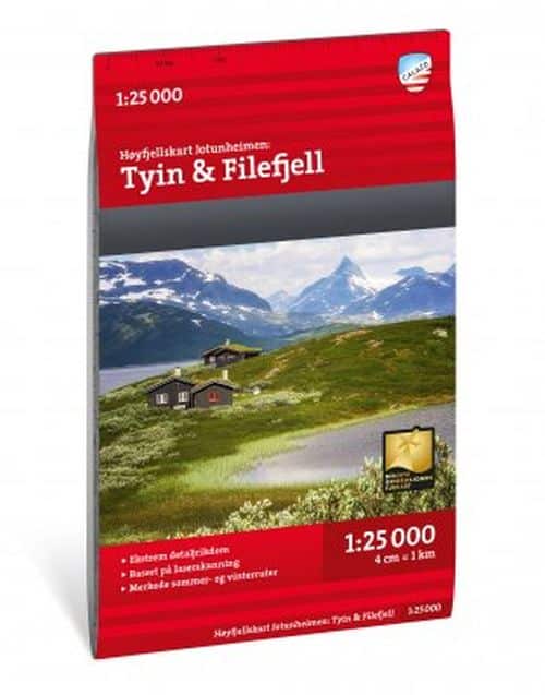 Jotunheimen : Tyin & Filefjell 1:25.000